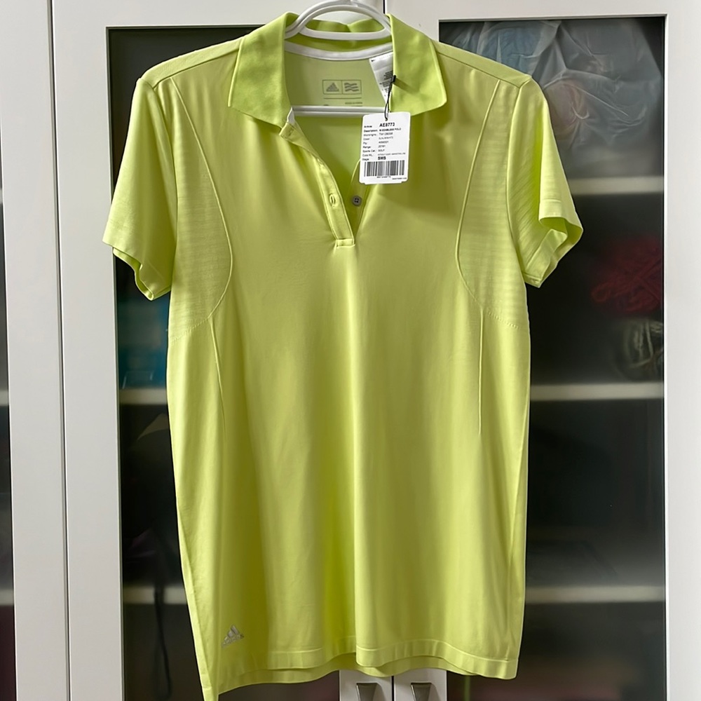 Adidas Ladies Golf Shirt Yellow SZ S NWT 💛💛💛